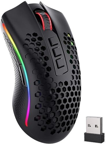 MOUSE GAMER REDRAGON STORM PRO RGB SEM FIO PRETO